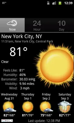 Palmary Weather android App screenshot 1